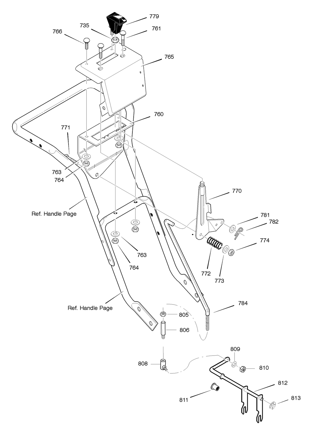 Control Panel Diagram and Parts List for C950-52430-0 2004 Briggs and Stratton Snow Blower